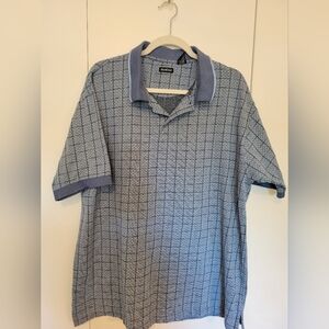 Northcrest Blue Checkered Polo Shirt